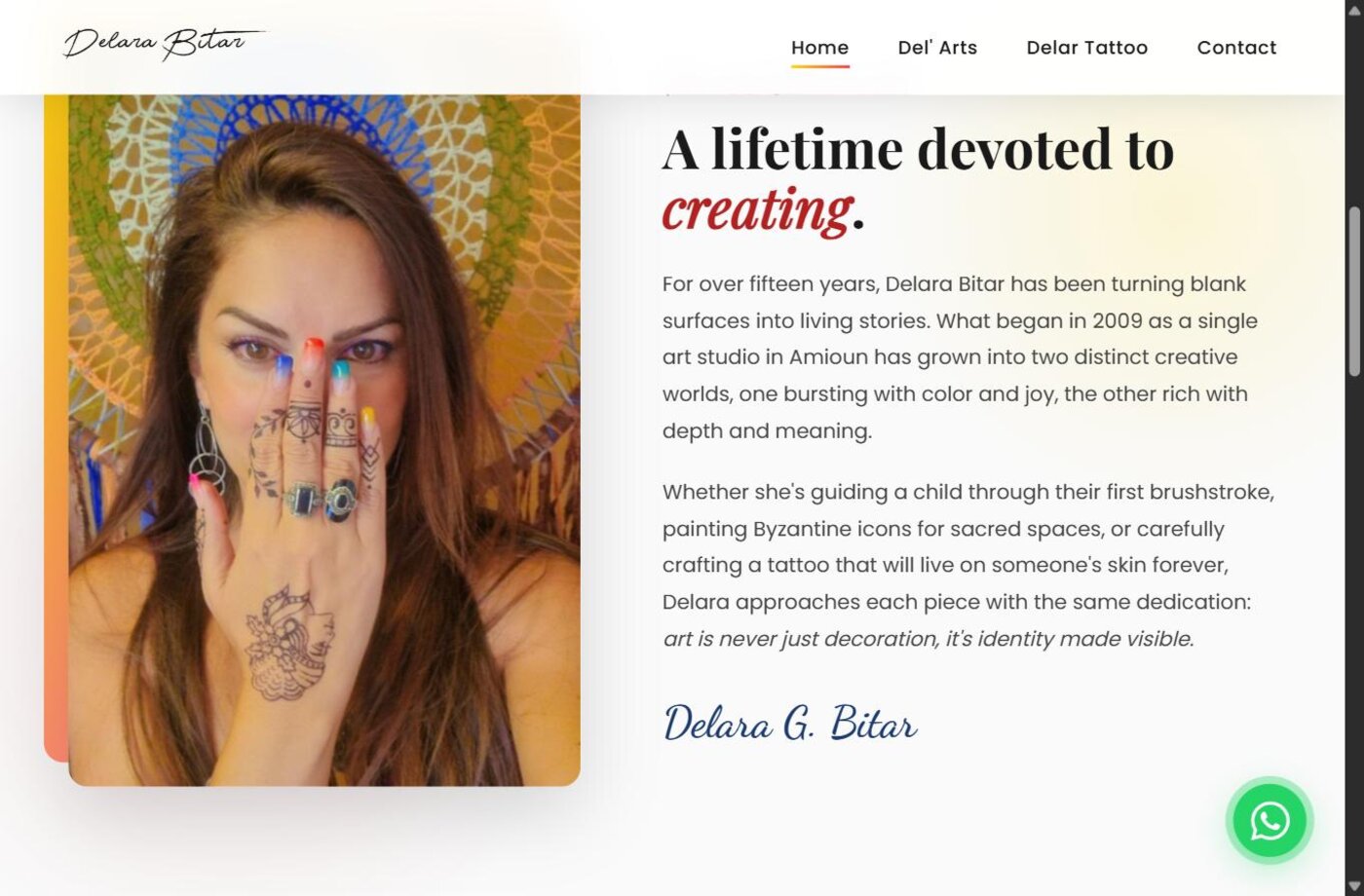 Delara Bitar — About Section
