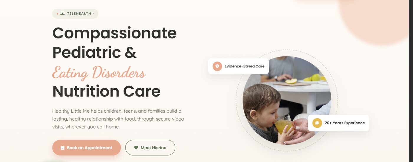 Healthy Little Me — Website Preview