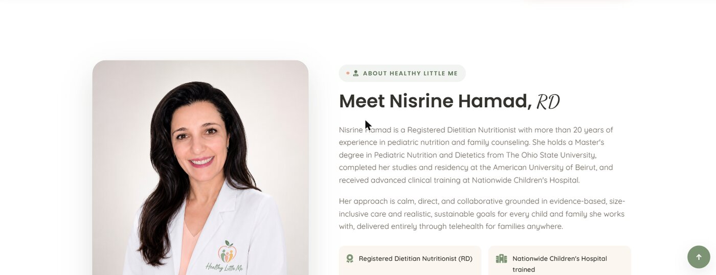 Healthy Little Me — About Section